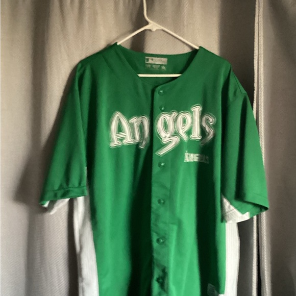 Anaheim Angeles Green Jersey  Very Rare 90s Size Xl Collectible Vintage. - Picture 1 of 14